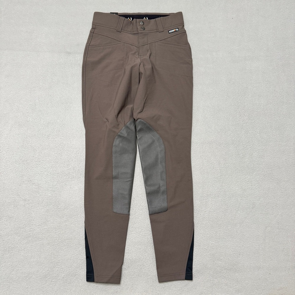 Kerrits Knee Patch Riding Breeches Women XS Brown Equestrian Pants Stretch